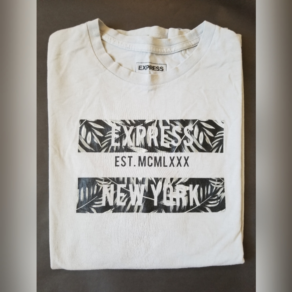 Express Men Grey T Shirt